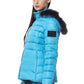 Light Blue Polyester Women Jacket