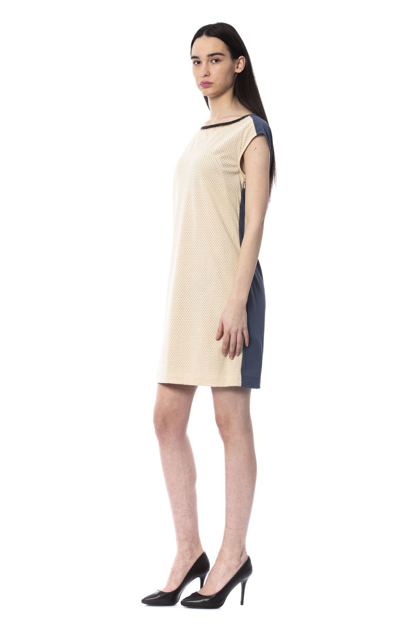 Beige Taffeta Women Dress