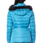 Light Blue Polyester Women Jacket