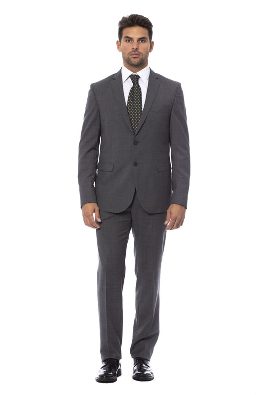Gray Wool Men Suit