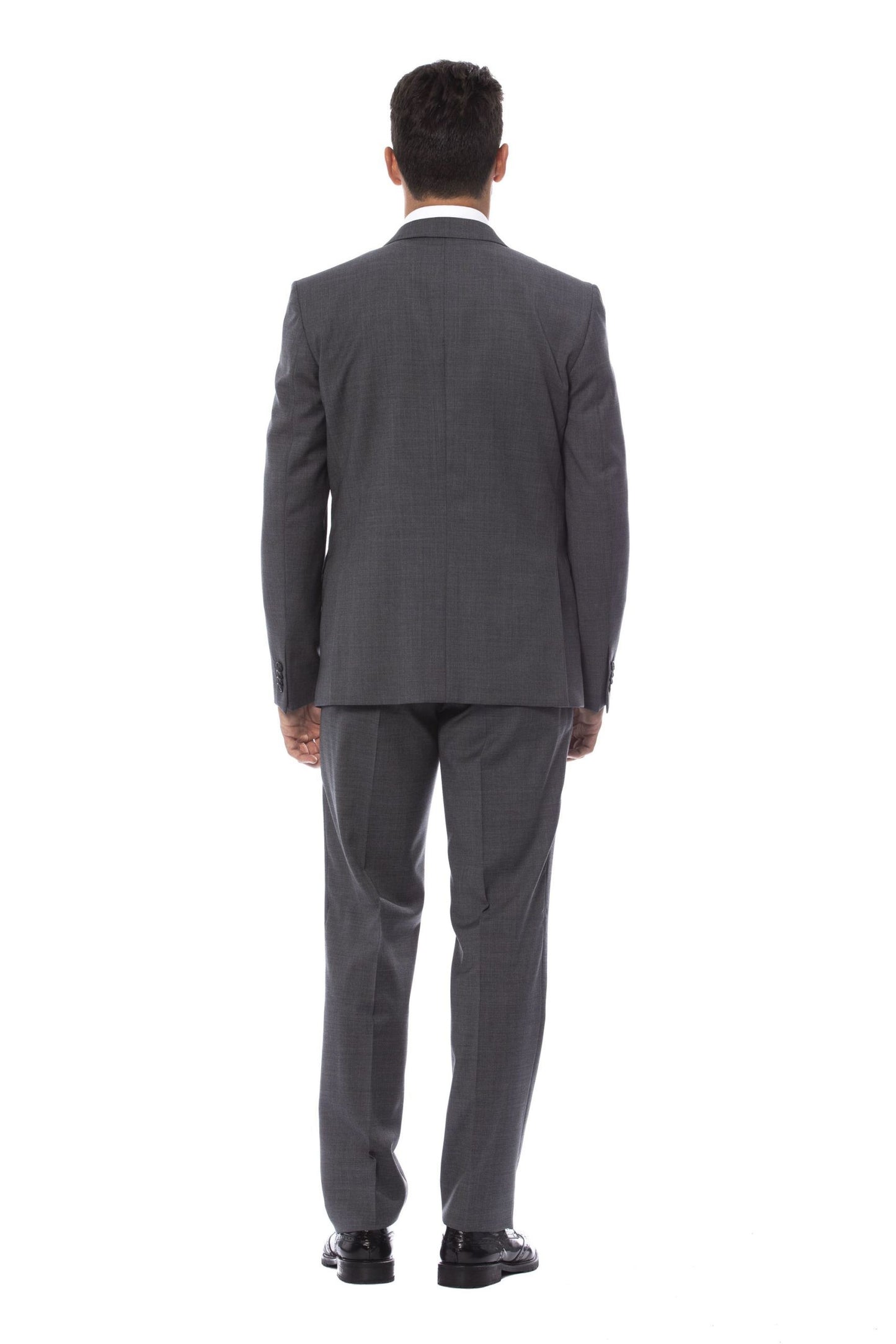 Gray Wool Men Suit