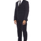 Blue Cotton Men Suit