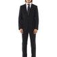 Black Virgin Wool Men Suit