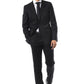 Black Virgin Wool Men Suit