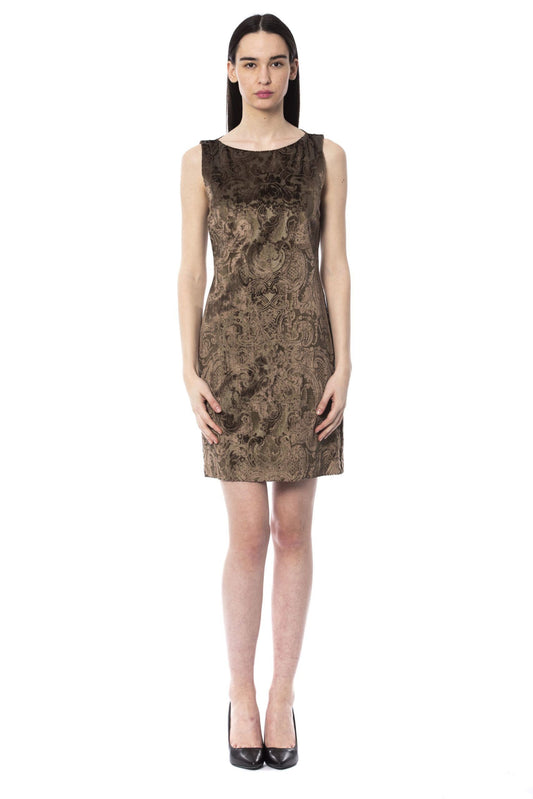Brown Viscose Women Dress