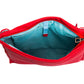 Red Leather Women Shoulder Bag