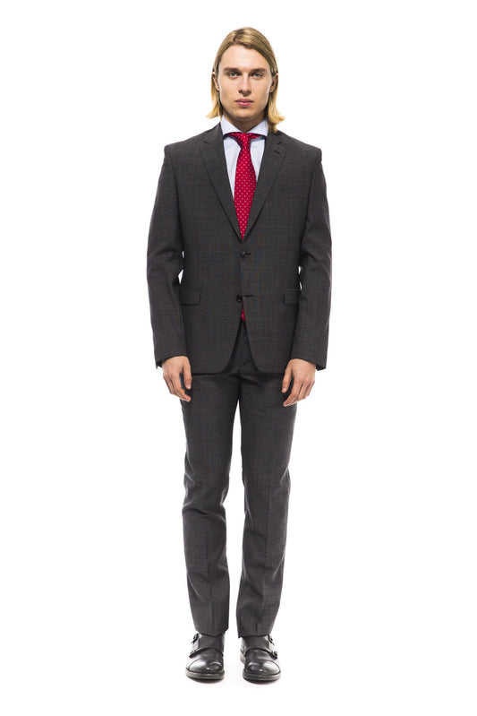 Gray Wool Men Suit
