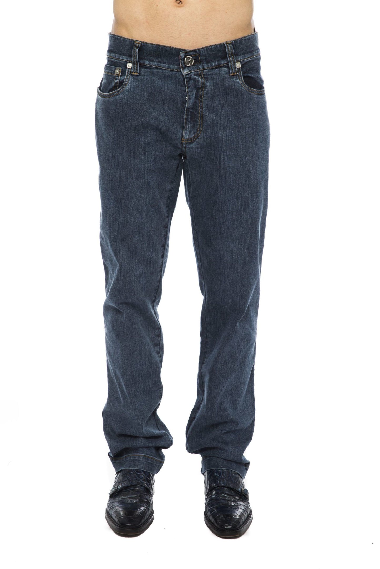 Blue Cotton Men Jean