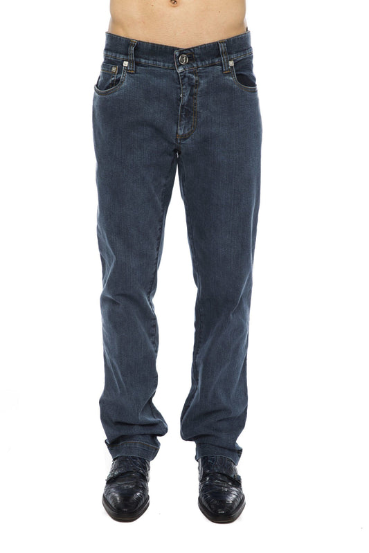 Blue Cotton Men Jeans