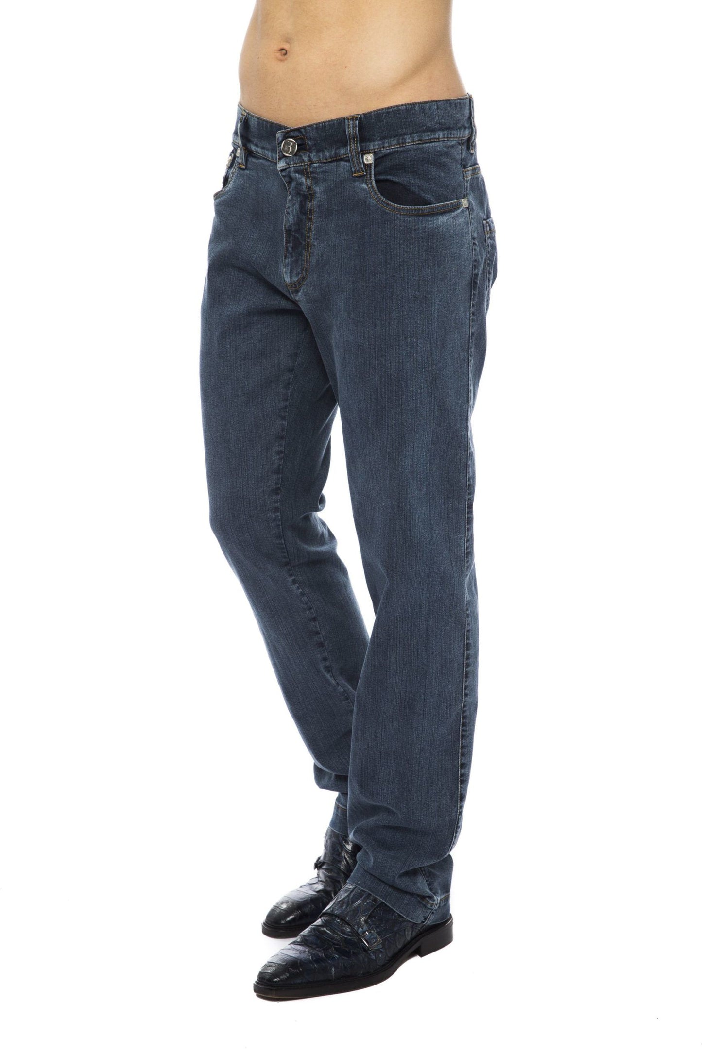 Blue Cotton Men Jeans