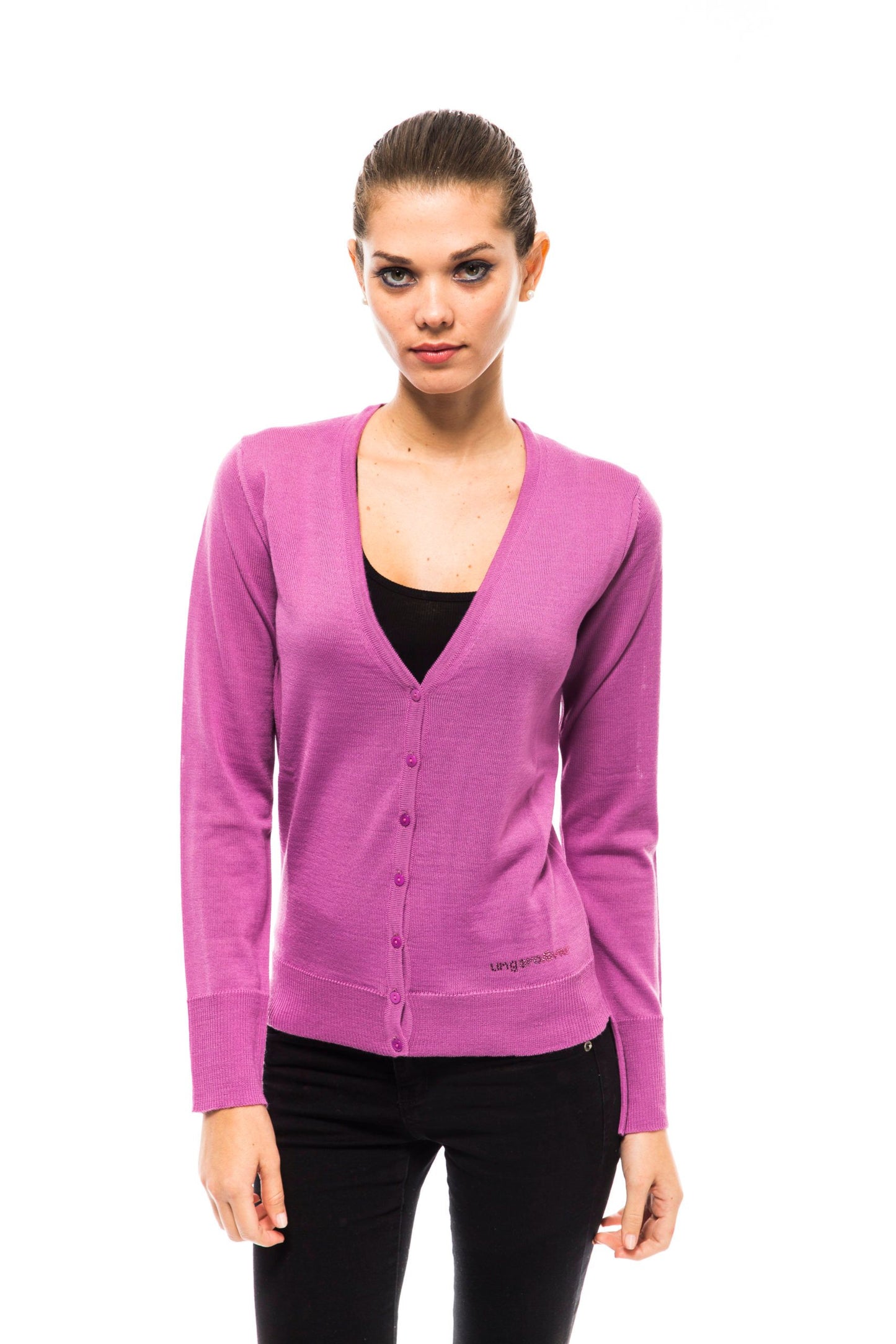 Violet Wool Women Cardigan