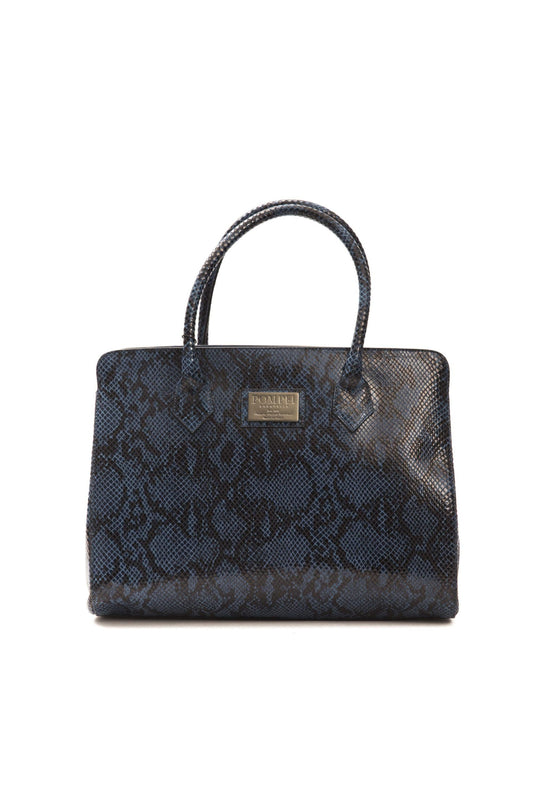 Blue Leather Women Tote