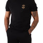 Elegant Crown Bee Embellished Cotton T-Shirt