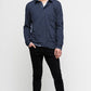 Blue Cotton Men Polo Shirt