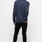 Blue Cotton Men Polo Shirt