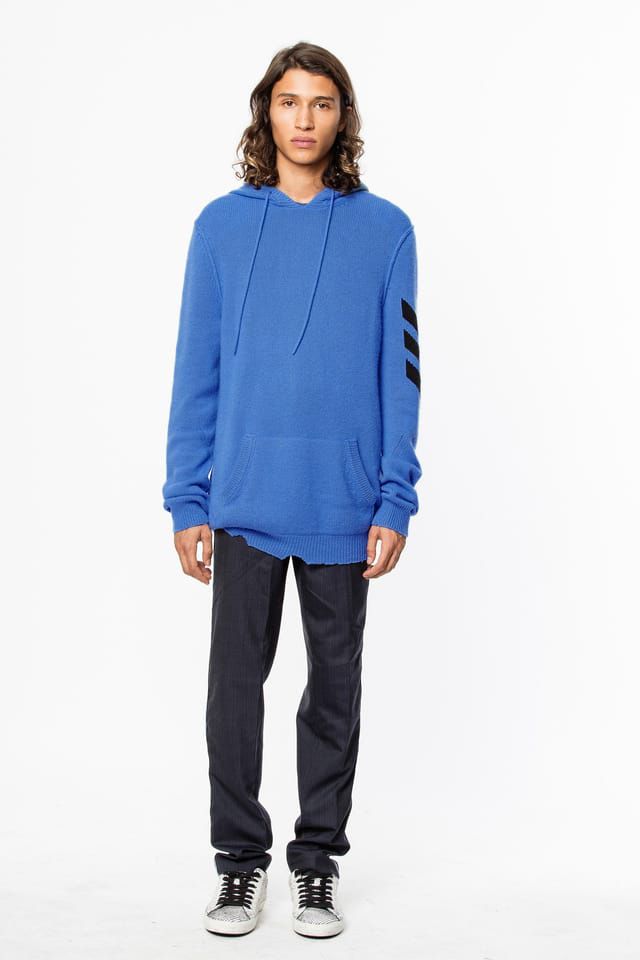 Blue Cashmere Men Sweater