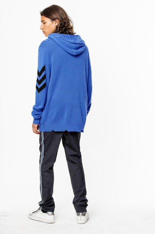 Blue Cashmere Men Sweater
