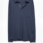 Blue Cotton Men Polo Shirt
