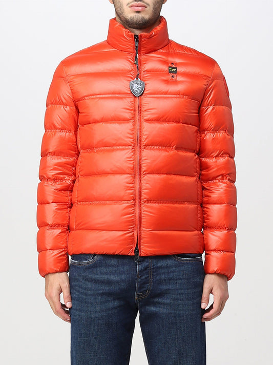 Orange Nylon Men Jacket