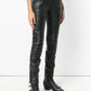 Black Lambskin Women Trouser