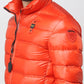 Orange Nylon Men Jacket