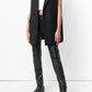 Black Lambskin Women Trouser