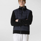 Elegant Dual Fabric Blue Men's Jacket