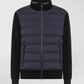 Elegant Dual Fabric Blue Men's Jacket
