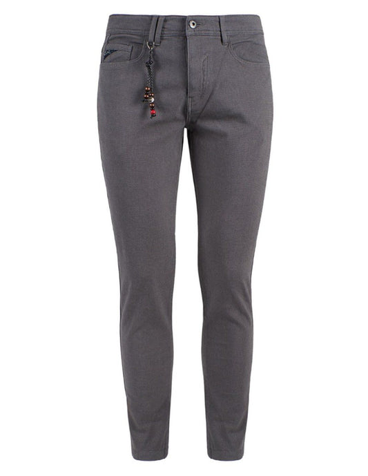 Gray Cotton Men Trouser