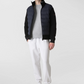 Elegant Dual Fabric Blue Men's Jacket