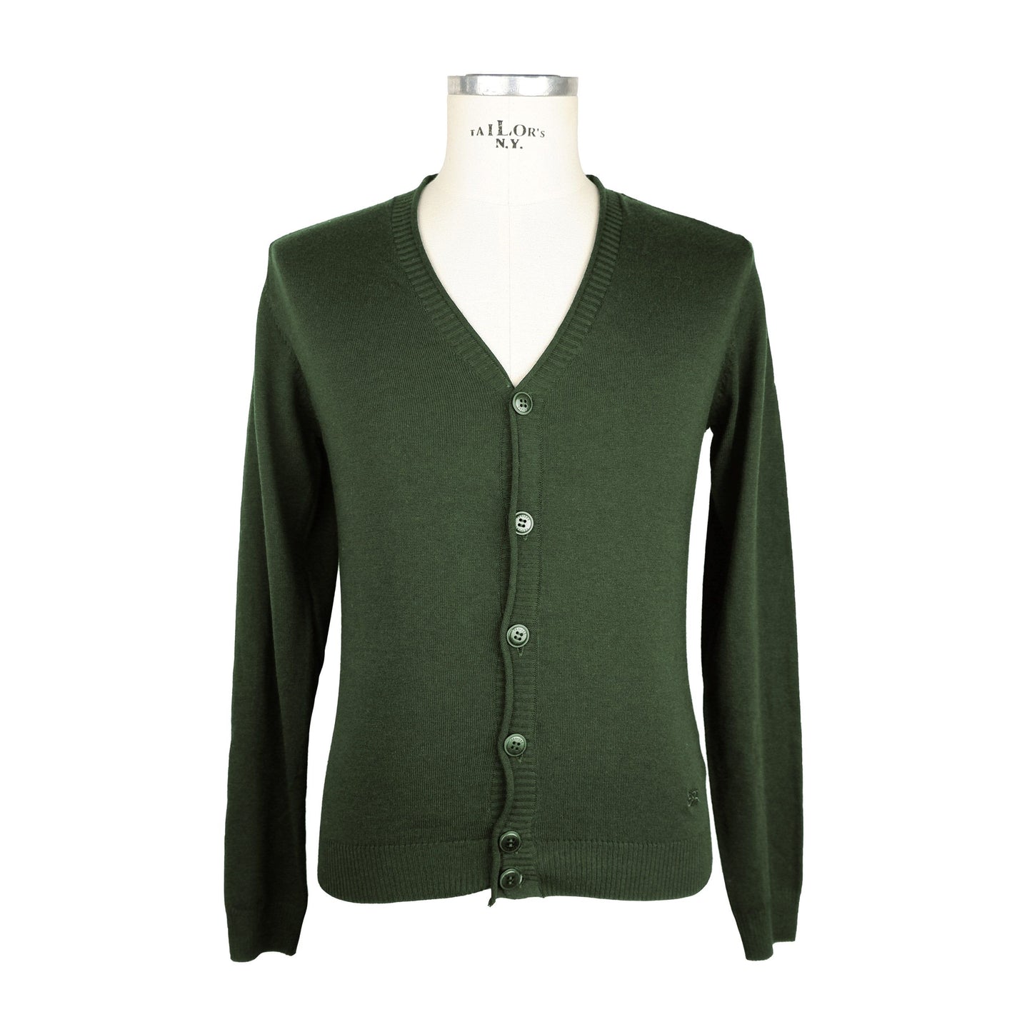Green Polyester Men Sweater
