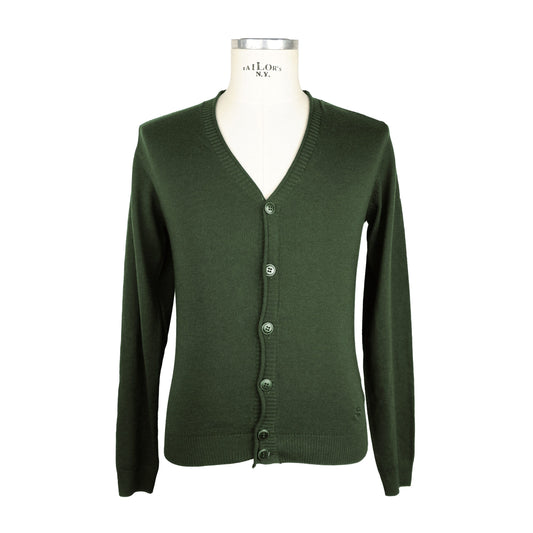 Green Polyester Men Sweater