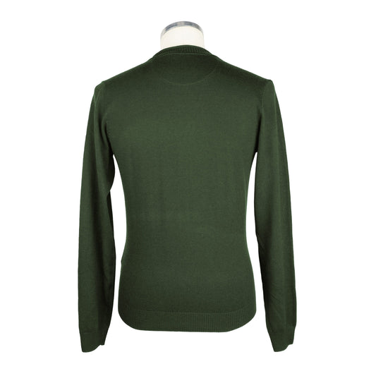 Green Polyester Men Sweater