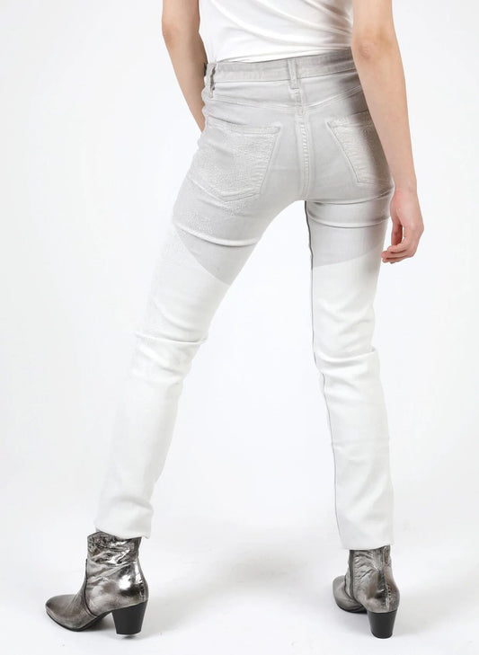 White Cotton Women Trouser