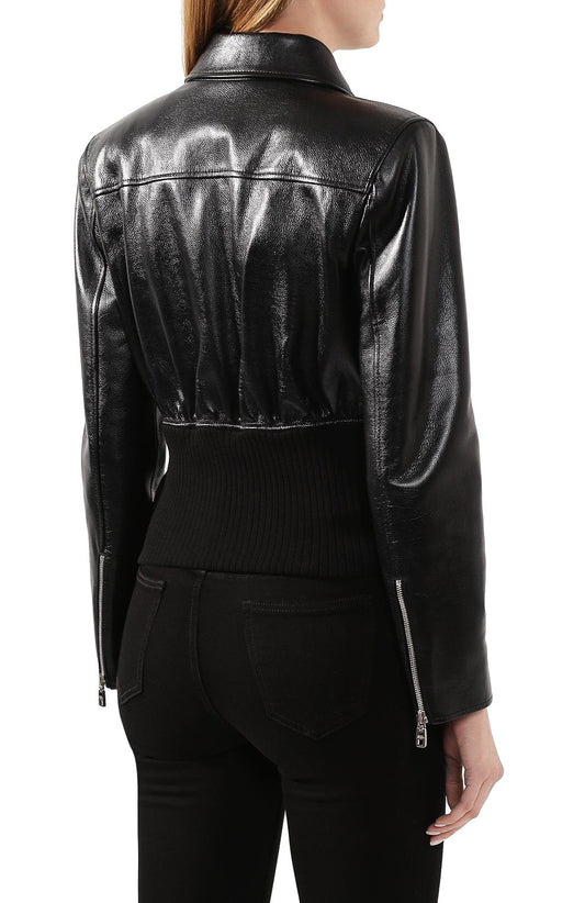 Black Calfskin Women's Jacket