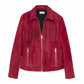 Red Goat Leather Women Jacket