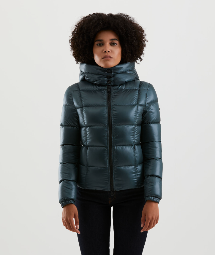 Green Nylon Women Jacket
