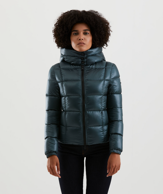 Green Nylon Women Jacket