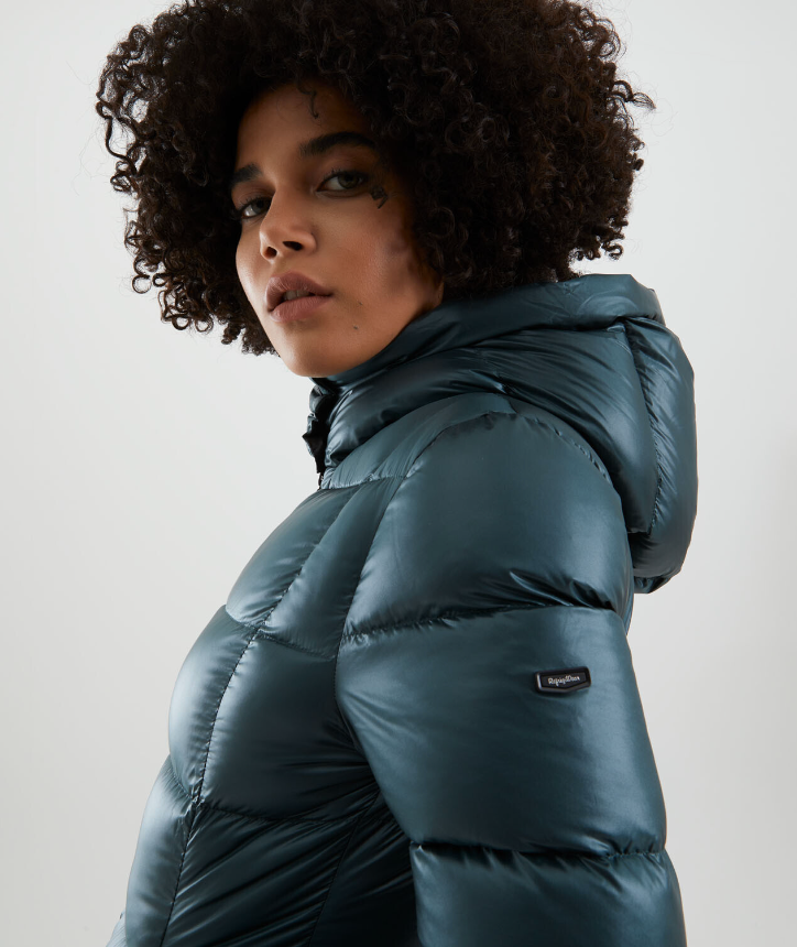 Green Nylon Women Jacket