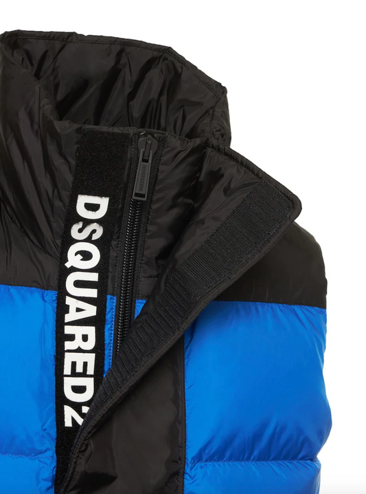 Blue Polyester Men Vest