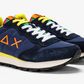 Blue Leather Men Sneaker