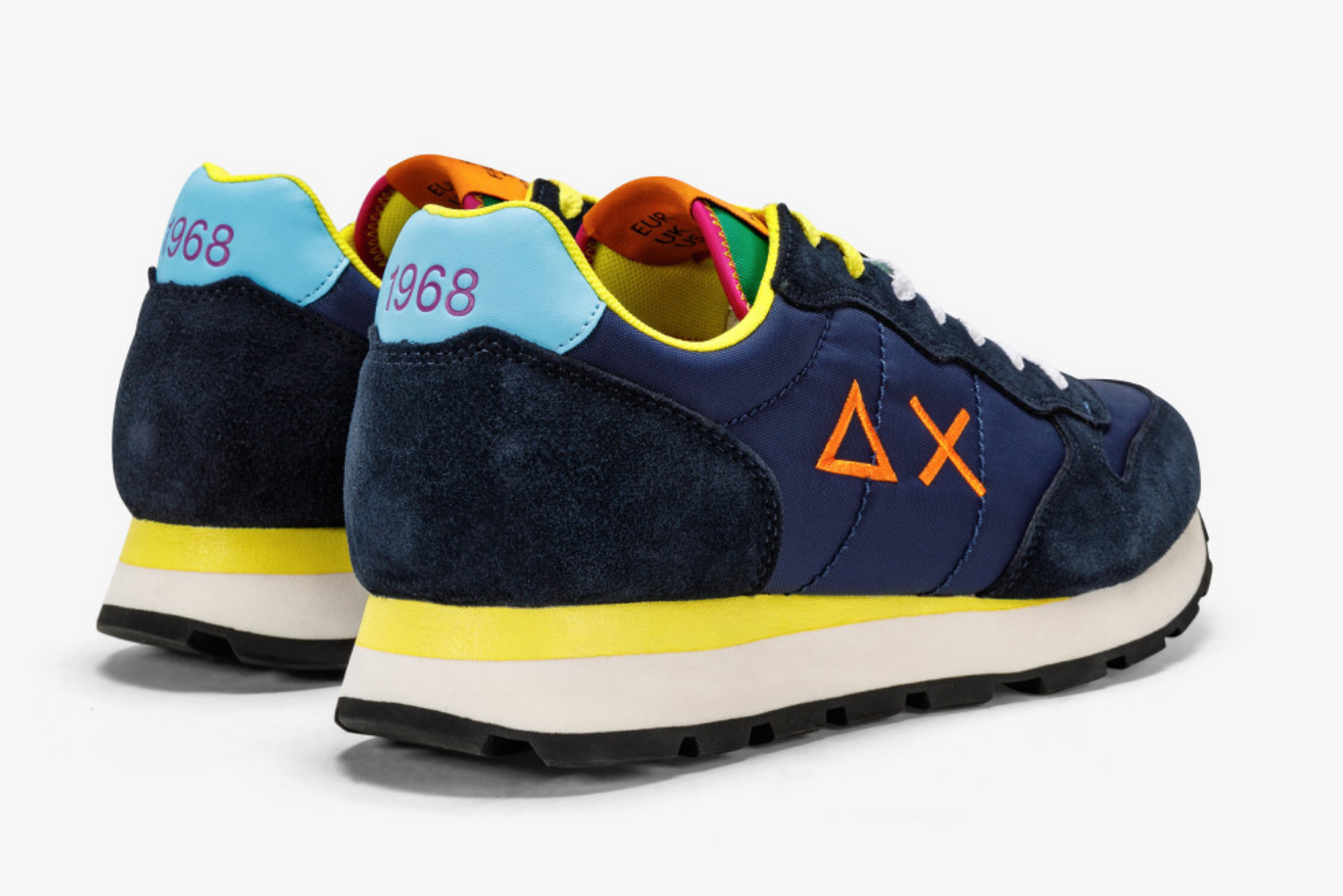 Blue Leather Men Sneaker