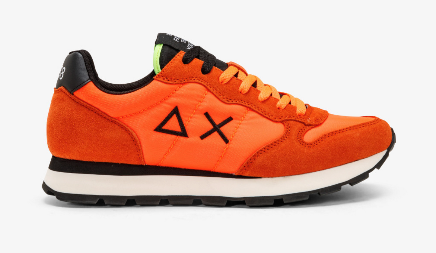 Orange Leather Men Sneaker