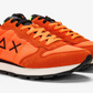 Orange Leather Men Sneaker