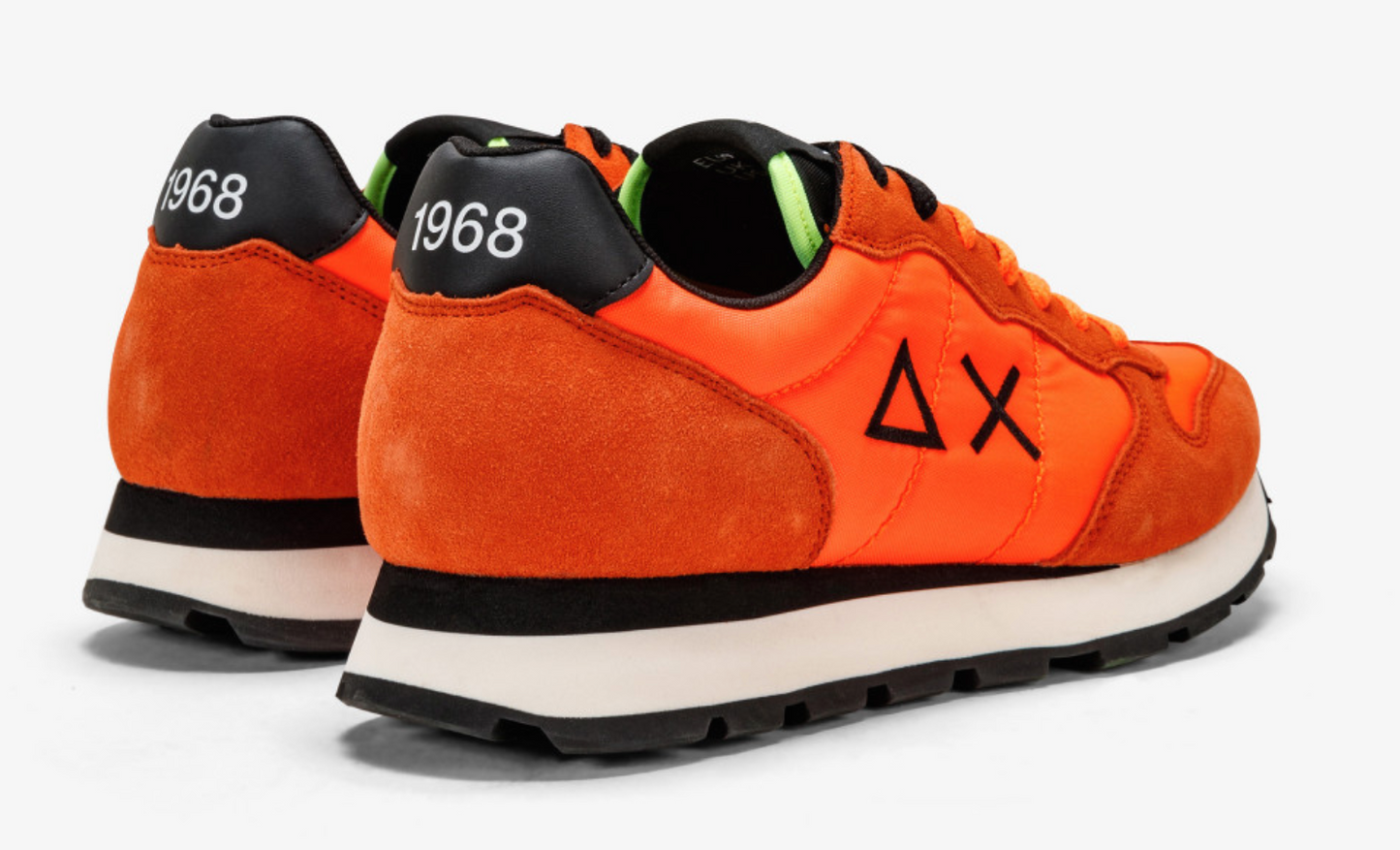 Orange Leather Men Sneaker