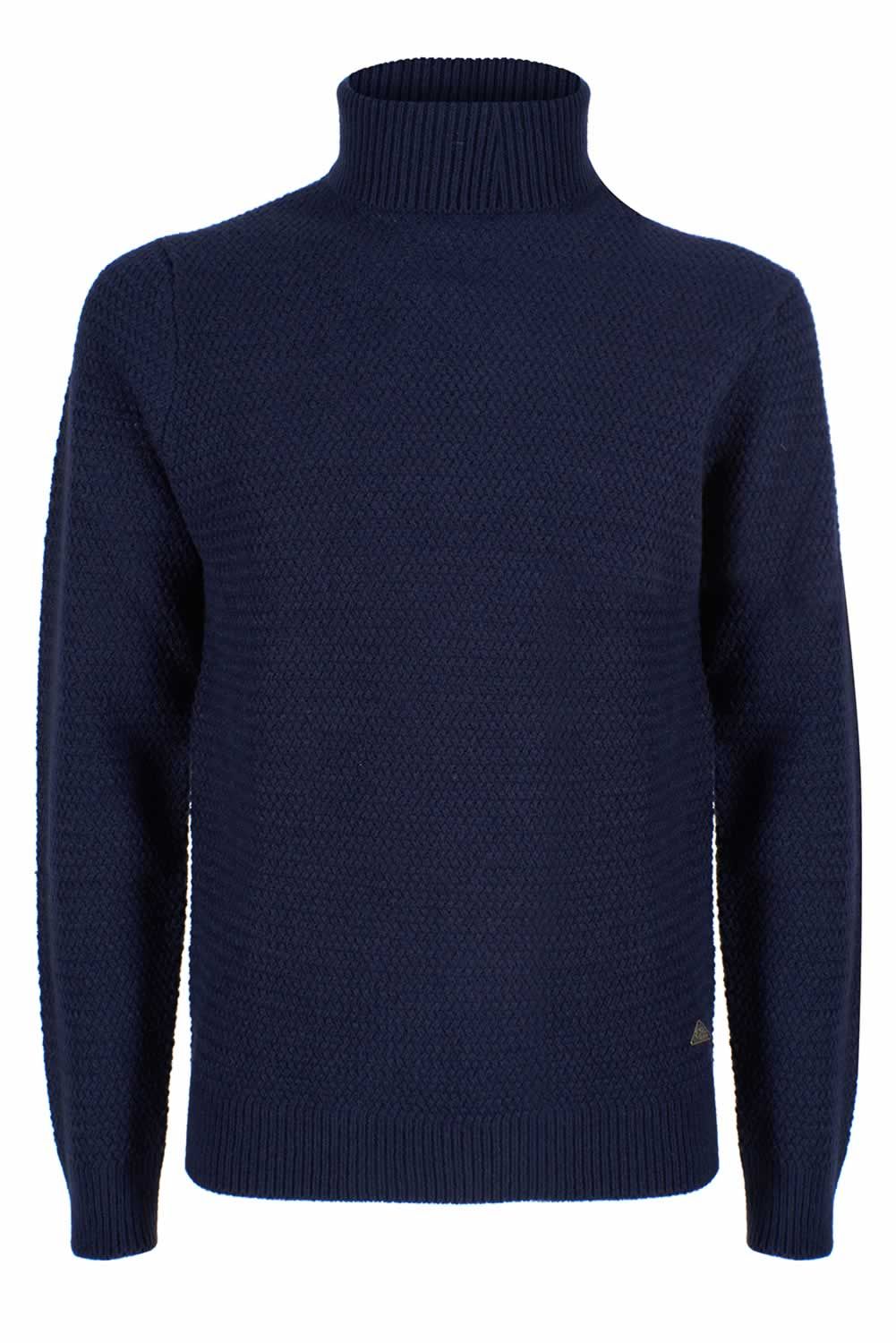 Blue Acrylic Men Sweater