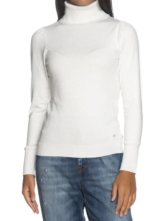 White Viscose Women Sweater