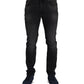 "Black Cotton Men's Slim-Fit Jean"