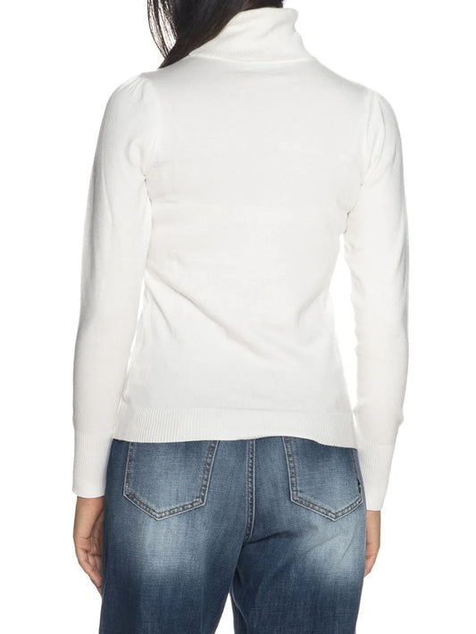White Viscose Women Sweater