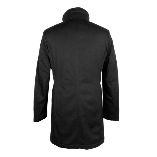 Black Wool Men's Long Coat